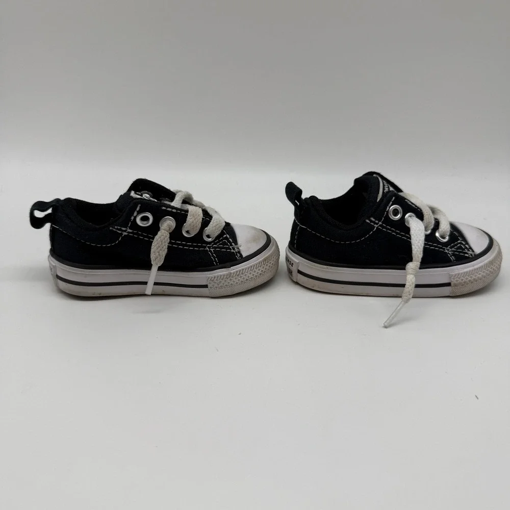 Converse Chuck Taylor‎ All Star Infant Size 3 Black Low Top Sneakers A01699F